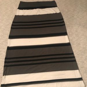 Striped Maxi Skirt